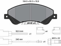 Set placute frana,frana disc punte fata (2448501 TEXTAR) FORD,FORD AUSTRALIA