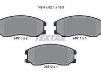 Set placute frana,frana disc punte fata (2451001 TEXTAR) CHEVROLET,CHEVROLET (SGM),DAEWOO,HOLDEN,OPEL,PONTIAC,SATURN,VAUXHALL