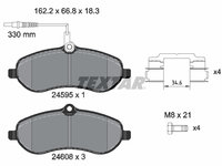 Set placute frana,frana disc punte fata (2459501 TEXTAR) Citroen,FIAT,PEUGEOT,TOYOTA