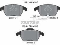 Set placute frana,frana disc punte fata (2469602 TEXTAR) AUDI,SEAT,SKODA,SKODA (SVW),VW,VW (FAW),VW (SVW)