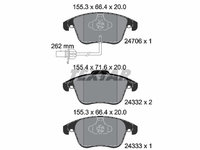 Set placute frana,frana disc punte fata (2470601 TEXTAR) AUDI,AUDI (FAW)