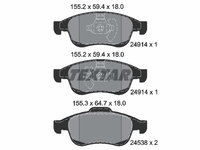 Set placute frana,frana disc punte fata (2491401 TEXTAR) DACIA,NISSAN,RENAULT,SAMSUNG