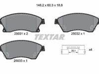 Set placute frana,frana disc punte fata (2503181 TEXTAR) BUICK (SGM),CHEVROLET,CHEVROLET (SGM),HOLDEN,OPEL,VAUXHALL