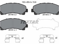 Set placute frana,frana disc punte fata (2514901 TEXTAR) CHEVROLET,HOLDEN,ISUZU,ISUZU (JIANGXI)