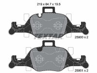 Set placute frana,frana disc punte fata (2590001 TEXTAR) BMW,BMW (BRILLIANCE)