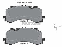 Set placute frana,frana disc punte fata (2590801 TEXTAR) AUDI,VW