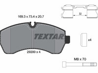 Set placute frana,frana disc punte fata (2920002 TEXTAR) MERCEDES-BENZ,MERCEDES-BENZ (FJDA),VW