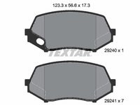 Set placute frana,frana disc punte fata (2924001 TEXTAR) MITSUBISHI