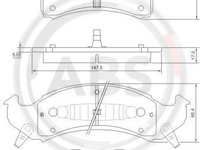 Set placute frana,frana disc punte fata (38623 ABS) BUICK,CADILLAC,CHEVROLET,OLDSMOBILE,PONTIAC