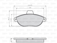 Set placute frana,frana disc punte fata (872042 VALEO) FIAT