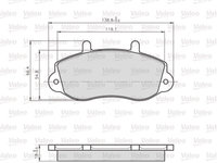 Set placute frana,frana disc punte fata (872302 VALEO) OPEL