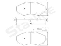 Set placute frana,frana disc punte fata (BDS839P STARLINE) Citroen,FIAT,PEUGEOT