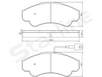 Set placute frana,frana disc punte fata (BDS840P STARLINE) Citroen,FIAT,PEUGEOT