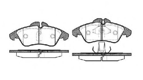 Set placute frana, frana disc punte fata MERC