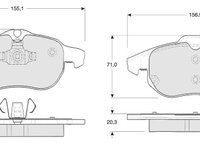 Set placute frana,frana disc punte fata (MT452 MTR) CHEVROLET,FIAT,OPEL,SAAB,VAUXHALL