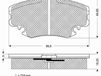 Set placute frana,frana disc punte fata (MT454 MTR) DACIA,LADA,PEUGEOT,RENAULT