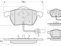 Set placute frana,frana disc punte fata (MT456 MTR) AUDI,SEAT,SKODA,VW