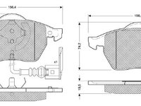 Set placute frana,frana disc punte fata (MT525 MTR) AUDI,SEAT,SKODA,VW