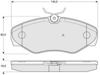 Set placute frana,frana disc punte fata (MT552 MTR) NISSAN,OPEL,RENAULT,VAUXHALL