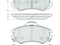 Set placute frana,frana disc punte fata (MT553 MTR) HYUNDAI,KIA