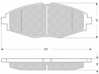 Set placute frana,frana disc punte fata (MT555 MTR) CHEVROLET,DAEWOO