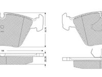 Set placute frana,frana disc punte fata (MT663 MTR) BMW