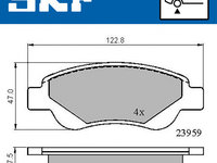 Set placute frana,frana disc punte fata (VKBP80037 SKF) Citroen,PEUGEOT,TOYOTA