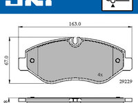 Set placute frana,frana disc punte fata (VKBP80089 SKF) IVECO