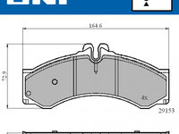 Set placute frana,frana disc punte fata (VKBP80251 SKF) MERCEDES-BENZ,MULTICAR,VW