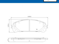 Set placute frana,frana disc punte fata (VKBP80473 SKF) LEXUS,TOYOTA