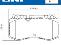 Set placute frana,frana disc punte fata (VKBP80549 SKF) MERCEDES-BENZ