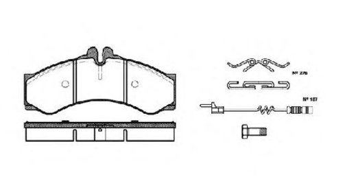 Set placute frana, frana disc punte fata VW L