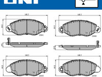 Set placute frana,frana disc punte fata (VKBP80300A SKF) FORD