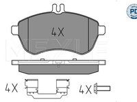 Set placute frana,frana disc punte fata (02524306201PD MEYLE) MERCEDES-BENZ,MERCEDES-BENZ (BBDC)