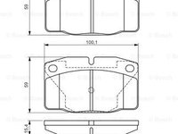 Set placute frana,frana disc punte fata (0986469390 BOSCH) OPEL,VAUXHALL