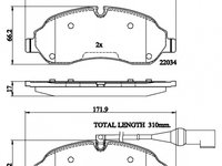 Set placute frana,frana disc punte fata (VKBP80377E SKF) FORD