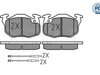 Set placute frana,frana disc punte fata (0252090618PD MEYLE) Citroen,PEUGEOT