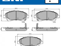 Set placute frana,frana disc punte fata (VKBP80241A SKF) LOTUS,TOYOTA