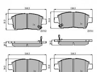 Set placute frana,frana disc punte fata (VKBP80382A SKF) GREAT WALL,TOYOTA