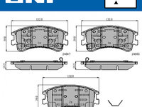 Set placute frana,frana disc punte fata (VKBP80421A SKF) MAZDA