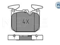 Set placute frana,frana disc punte fata (0252502818PD MEYLE) BMW