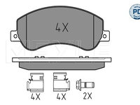 Set placute frana,frana disc punte fata (0252448418PD MEYLE) VW