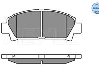 Set placute frana,frana disc punte fata (0252196115W MEYLE) LEXUS,TOYOTA