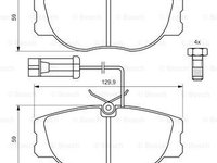 Set placute frana,frana disc punte fata (0986460942 BOSCH) ALFA ROMEO,FIAT,LANCIA