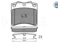 Set placute frana,frana disc punte fata (0252065217PD MEYLE) VW