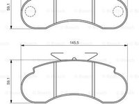 Set placute frana,frana disc punte fata (0986460947 BOSCH) MERCEDES-BENZ,PUCH,VW