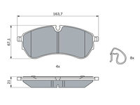 Set placute frana,frana disc punte fata (0986424929 BOSCH) VW