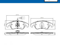 Set placute frana,frana disc punte fata (VKBP80053E SKF) AUDI