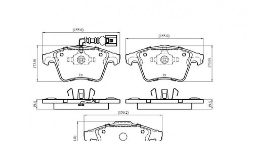 Set placute frana,frana disc punte fata (VKBP