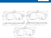 Set placute frana,frana disc punte fata (VKBP80175A SKF) INFINITI,NISSAN